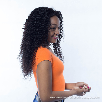 Cuticle Aligned Virgin Wigs Human Hair,360 Degree Deep Curly Human Hair Lace Front Wig